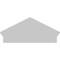 Ekena Millwork Peaked Cap 3 Spoke Architectural PVC Combination Pediment, 30"W x 14-3/8"H x 2-3/4"P (Pitch 6/12) PEDPC030X145PKC03 - alternate 5